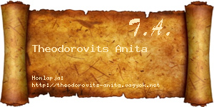 Theodorovits Anita névjegykártya